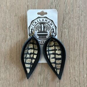 Callahan Leather Press Statement Earrings